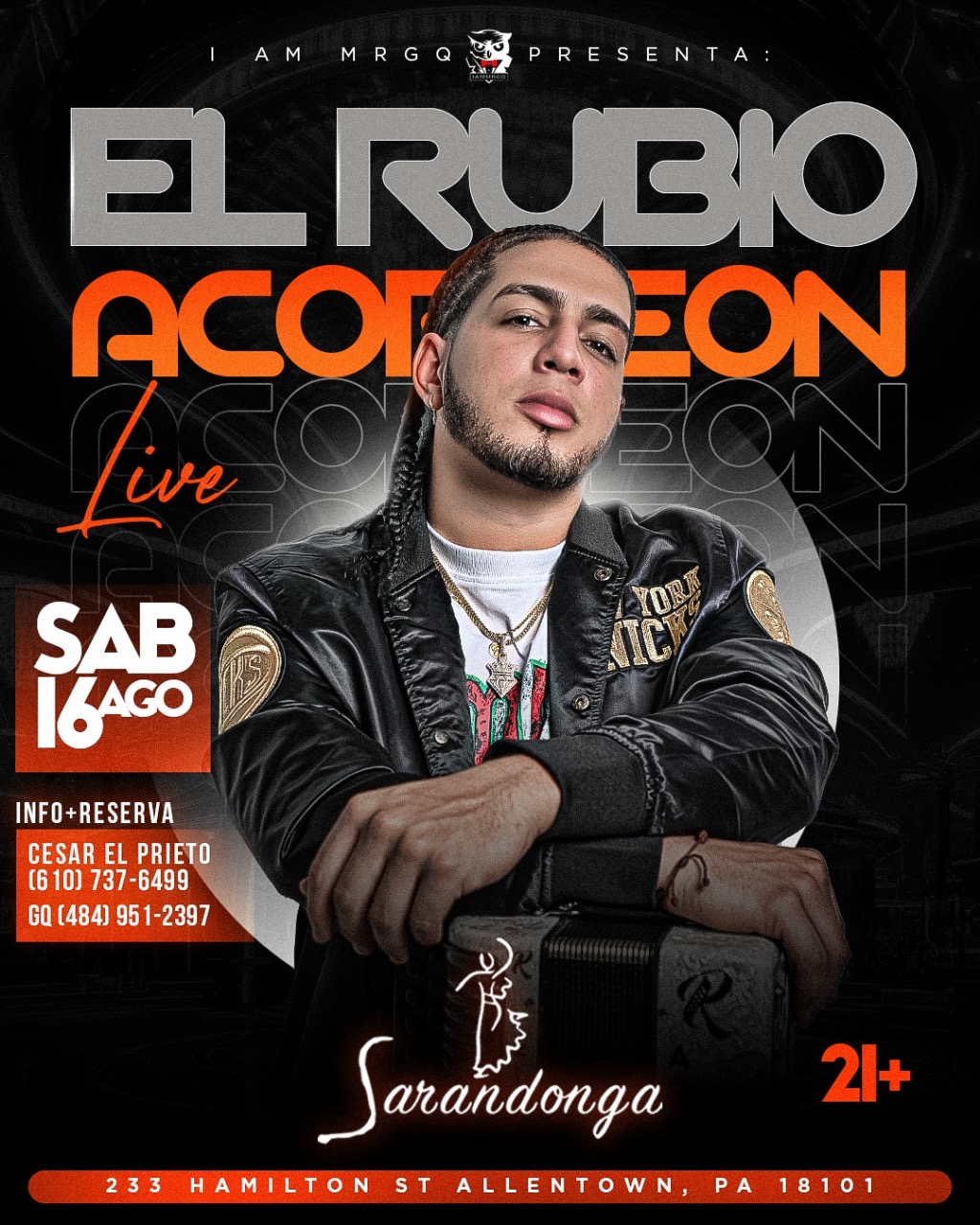 Buy tickets for EL RUBIO ACORDEON EL RUBIO ACORDEON